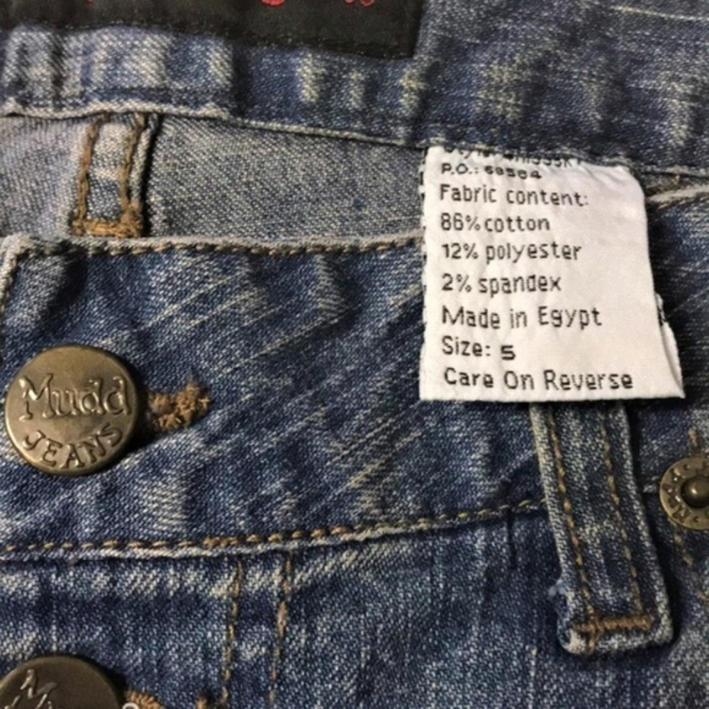 Mudd Flare Blue Jeans Size Jr 5 Button Fly - Picture 4 of 5